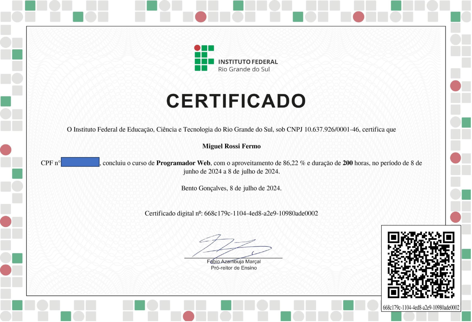 Certificado: Sistemas Web